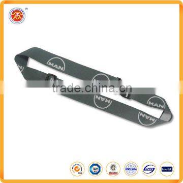 China Supplier custom adjustable polyester travel luggage strap with Detach Buckle