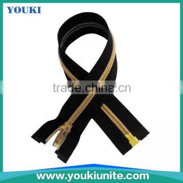 5# Woven Tape Nylon Zipper Open-end With Gold Teeth Auto Lock YKN-2008 photo-2