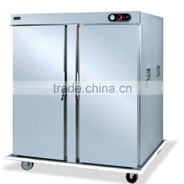 Mobile double Door Electric Food Warmer Cabinet /Electric stainless steel Food Warmer Trolley