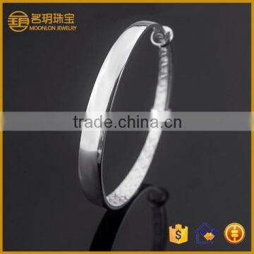 Plain Silver Plated Expandable Bangle Costume Jewelry Fashion Bracelets for Women Jewellery Wholesale