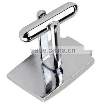 Silver Rectangle Cross Fashion Men's Cuff Links photo-3