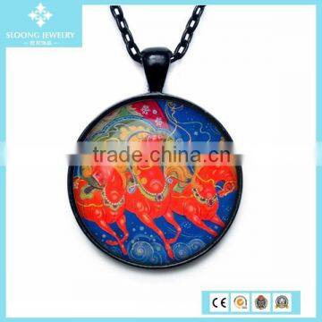 Wholesale Charm Stainless Steel Running Horse Pendant