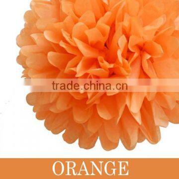 4" 6" 8" 10" 12"14" 16" 20" Tissue Paper Pompoms Pom Poms Balls Wedding Party Decor Orange tissue paper PomPom