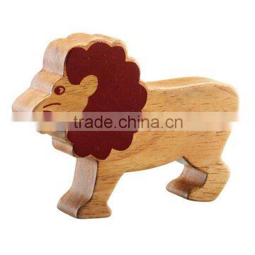 Wooden puzzle,wooden lion modle