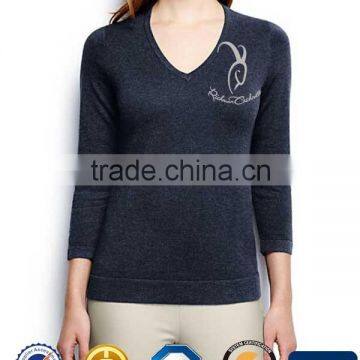 Wholesale Women Custom V Neck Cashmere Sweater