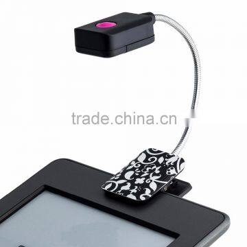 Mini LED Flexible Bright clip-on Reading Light Clip Book Light for Kindle Nook led flexible arm light