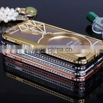 New Style Fashion Stars luxury Diamonds Plating Diamond Frame Cover Case For iPhone 5/5C/5S/6/6S/6 Plus