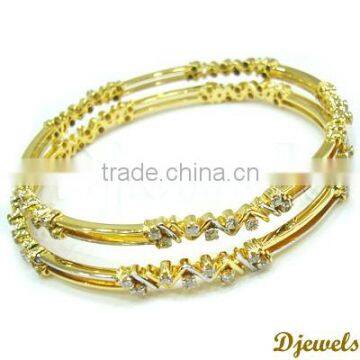 Diamond Gold Bangles, Bridal Bangles, Diamond Jewelry