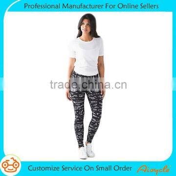 2016Sexy yoga pants womens sublimated Standard Waist Activewear & Yoga Leggings