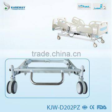 High Quality Two Function Electric Home Care Hospital Bed With Central Locking Castors