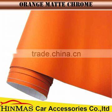 car wrap vinyl matte for 1.52*20m hot sale hinmas matte orange chrome vinyl sticker