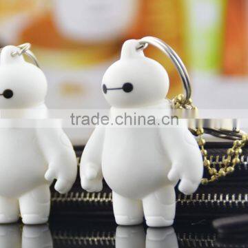Big Soft Keychain Lobster Clasp PVC Keychain Big Hero 6 Baymax 6*4.5 cm 16 g Plastic PVC Keychain