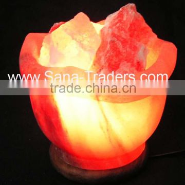 Curve Bowl Salt Lamp / Salt Chunks Lamps / Handicraft Salt Lamps / Rock Salt Lamps / Himalayan Salt Lamps / Salt Lamp