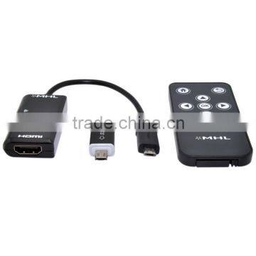 Micro USB MHL To HDMI Cable Adapter With Remote Control For Mobilephones/Tablets