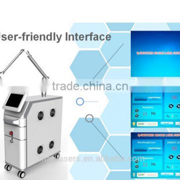 Medical CE freckle removal tattoo removal Q Switch ND YAG Laser pigment removal machine Korea imported light arm round spot