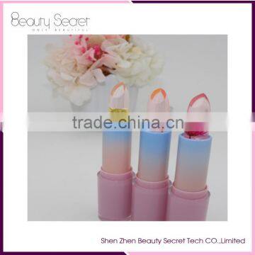 Flower lipstick color change Jelly Lipgloss without logo custom logo