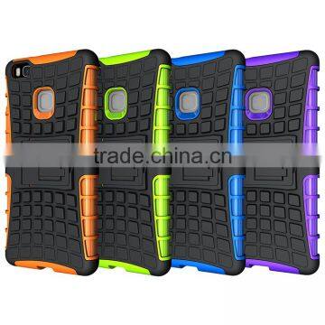 For HUAWEI P9 Lite Armor CASE Heavy Duty Hybrid Rugged TPU Impact Kickstand Hard Cover ShockProof Case photo-2