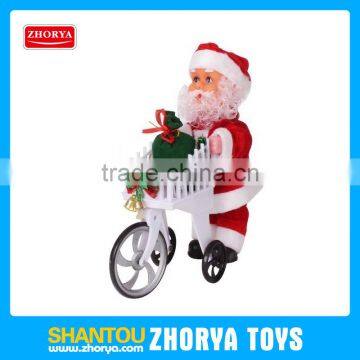 Home decoration light up musical christmas present Santa Claus toy