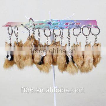 promotional with plush toy key ring in fake fur