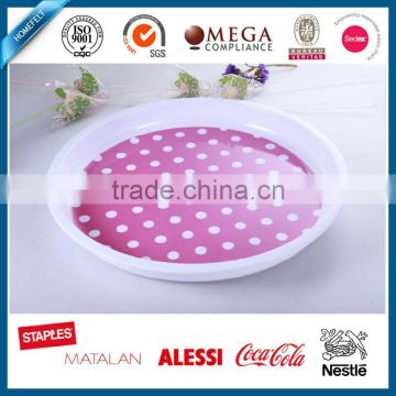 promotional squared pink color melamine plates