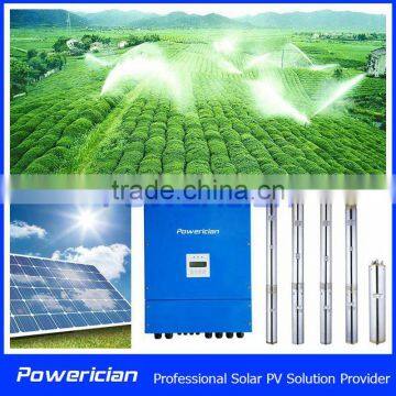 Powerician 22KW Solar Water Pumping System Rated Flow 42CBM/h Head 134m Solar Agricultural Irrigation System NO. AK42-134-22K