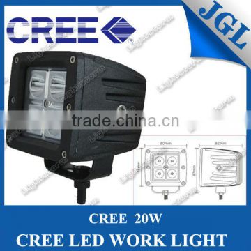 Factory Price 20w LED Work Lamp/LED Trail Worklights/Off road LED Driving fog lamp 4 leds square 24v led truck light