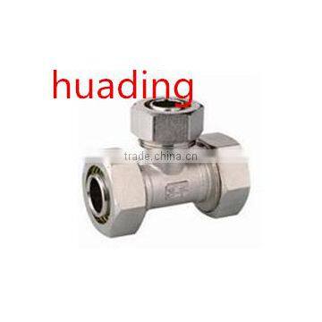 reduced tee with all kinds of sizes , 3 way pipe unions pipe fittings for tube connect