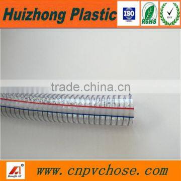 China manufacturer PVC spiral steel wire reinforced hose/ transparent pvc pipe