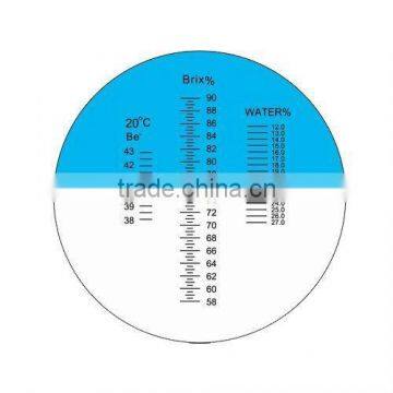 Portable Honey Refractometer Beekeeping Tester/ Bees 58-90% Brix / 38-43 Be' (Baume) / 12-27% Water Range