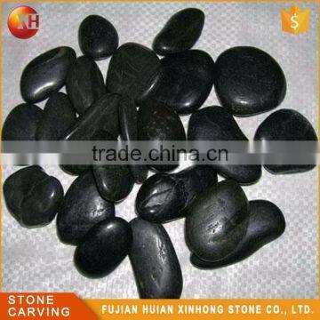 Wholesale Black Decoration Marble Pebble For Garden