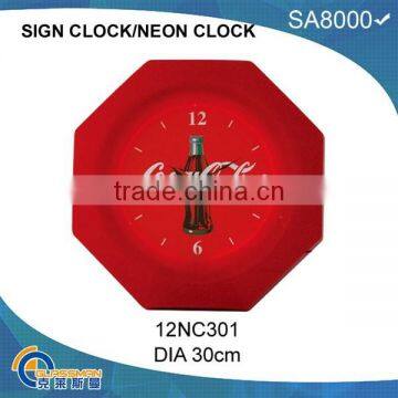 12'neon Light Wall Clock photo-2