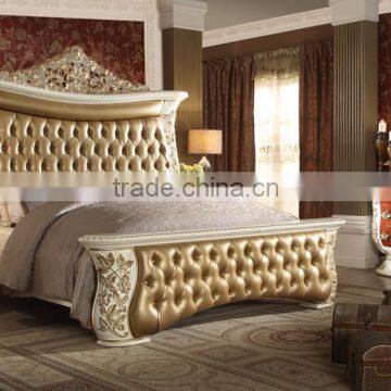 Luxury French Rococo Hand Carving Wooden Bedroom Set/Royal Palace King Size Bed(MOQ=1 SET) photo-6