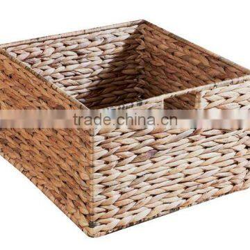 Handmade water hyacinth draw baskets