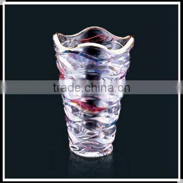 Wholesale decorative clear glass vase for flower