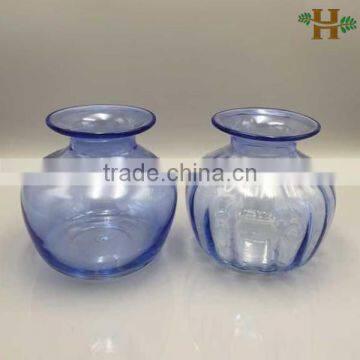 Hand Made Little Glass Bud Vase With Plain Opened Mouth photo-2
