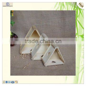 Small Carved Triangle Wooden Serving Tray photo-5