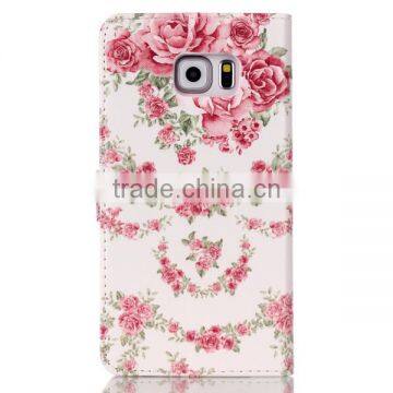 Fashion Painted Leather Case Flip Cover For Samsung S6 Edge Wallet Cases photo-5