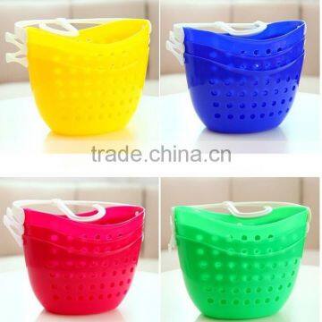 Wholesale Stock Colorful 360 Degree Rotatable Plastic Bathroom Kitchen Hanging Storage Baskets photo-2