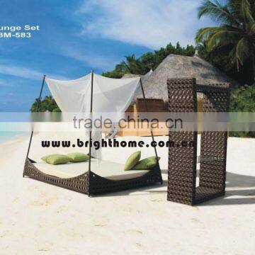 Wicker PE rattan handcraft BM-583 Beach Sunbed Outdoor