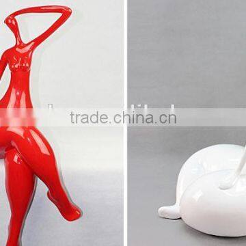 White Red Black Resin Naked Lady Home Decration Statue Art Piece photo-3