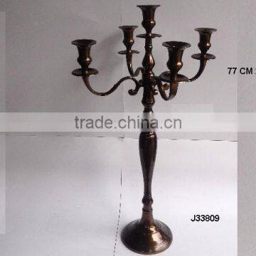 Antique brass finish Cast Aluminium candelabra other finish available