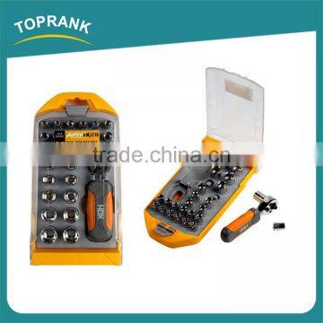 25pcs Dual side ratchet and socket set, small ratchet spanner set