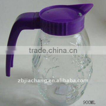 900ml glass fruit juice jar with plastic lid D001-1