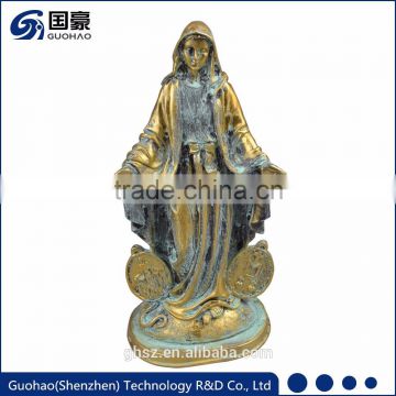 Religious act church decoration antique bronze virgin mary statues