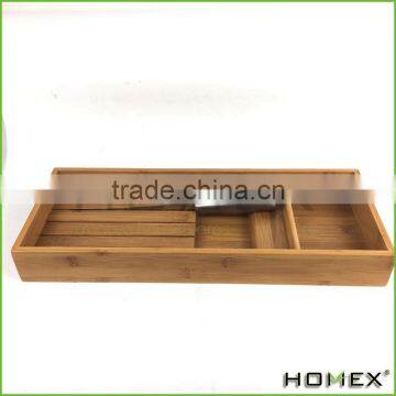 In Drawer Knife Tray 5 Slots Bamboo Knife Holder Homex BSCI/Factory