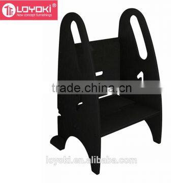 Adjustable Height Child Step Stool Kitchen or Bathroom Kids Footstool Wooden Non-Tip Design for Kids Foot Stool photo-3