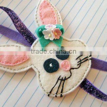 Hot new bestselling product wholesale alibaba handmade EASTER BUNNY Felt Baby Elastic Headband made in China