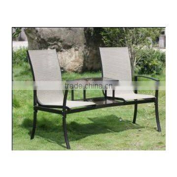 Alu. Sling Chair KD Design Double Seat Garden Chair