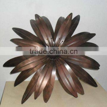 Wall decoration Lotus Style Copper Antique Finish Dia 31" 1870