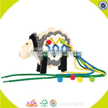 Wholesale Fashion Kids Wooden Threading Beads Popular Children Wooden Threading Beads W11E046 photo-3